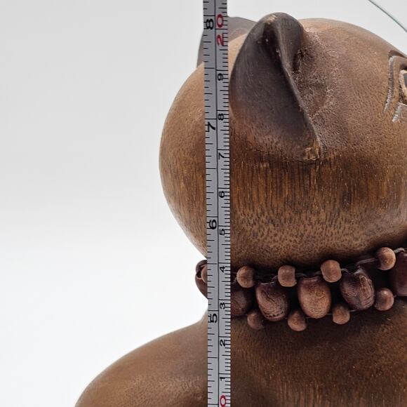 Hand-painted Vintage Kitty Ally Cat Sculpture - Whimsical Folk Art Decor - Picture 9 of 10